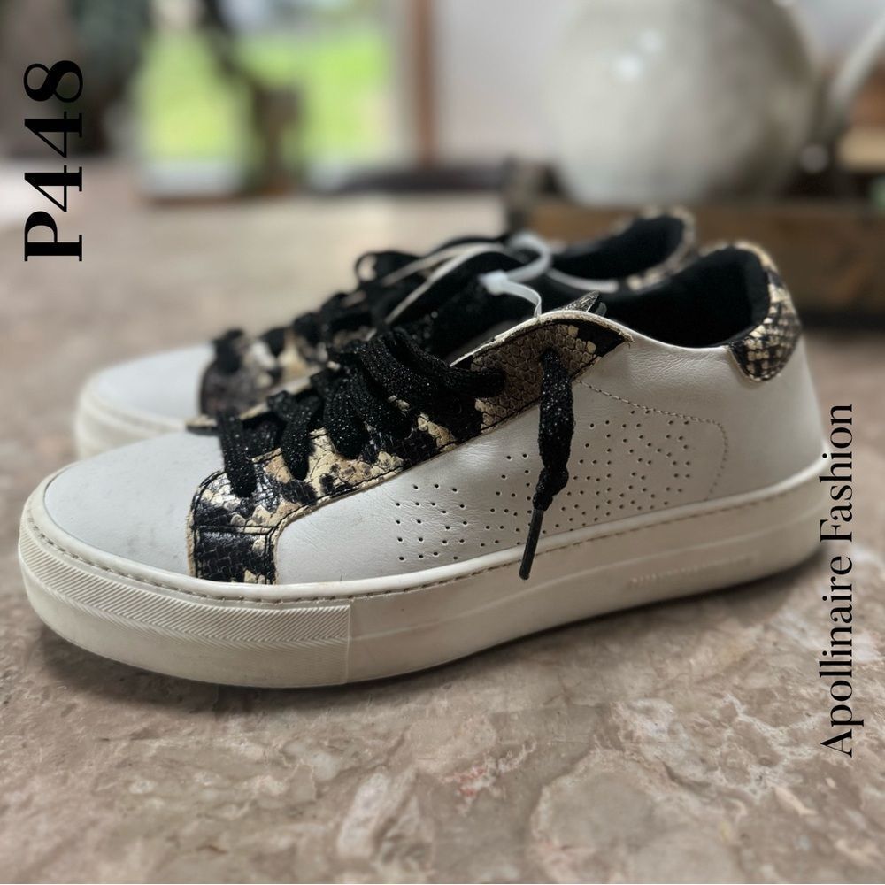 P 448 Thea Glow Snake Print Sneakers Size 40